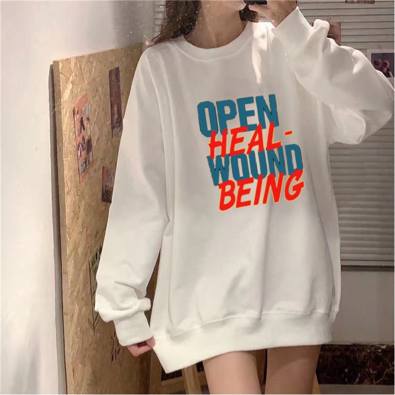 Sweatshirt oversize t shirt baju lengan panjang korea style