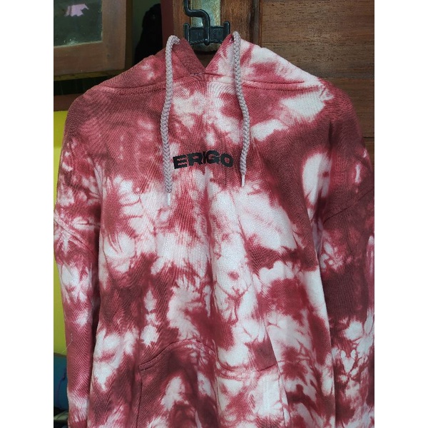Special Promo Erigo Hoodie Tie Dye Lutry Burgundy Original New