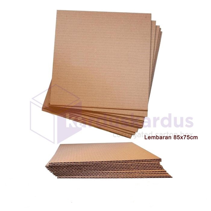 

KARDUS KARTON LEMBARAN 85 x 75 SINGLE WALLCORRUGATED SHEET POLOS BARU