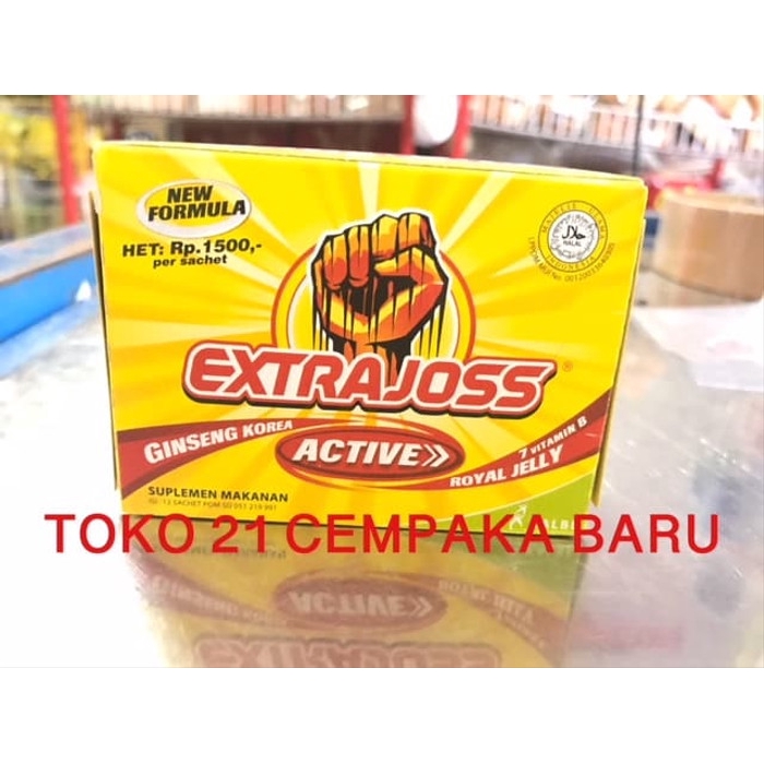 

EXTRA JOSS KUNING 1 BOX isi 12 SACHET | EXTRAJOSS JOS Stamina Energi