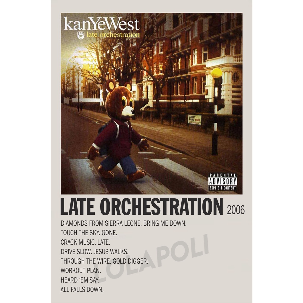 Poster Cover Album Late Orchestration - Kanye West