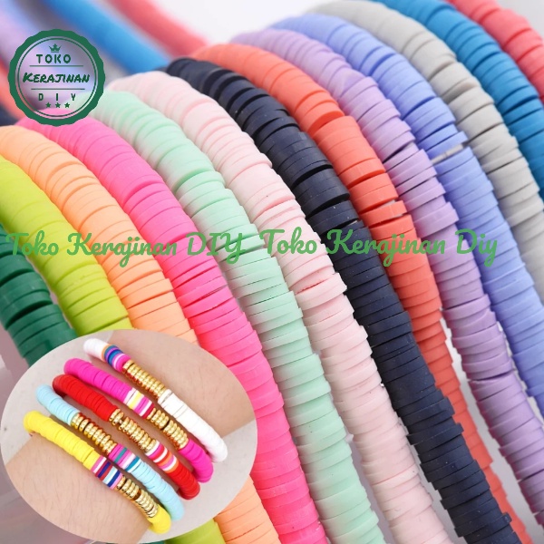 [250pcs] Manik Manik Polymer Clay Beads Spacer Mote Etnik Bahan Craft &amp; DIY