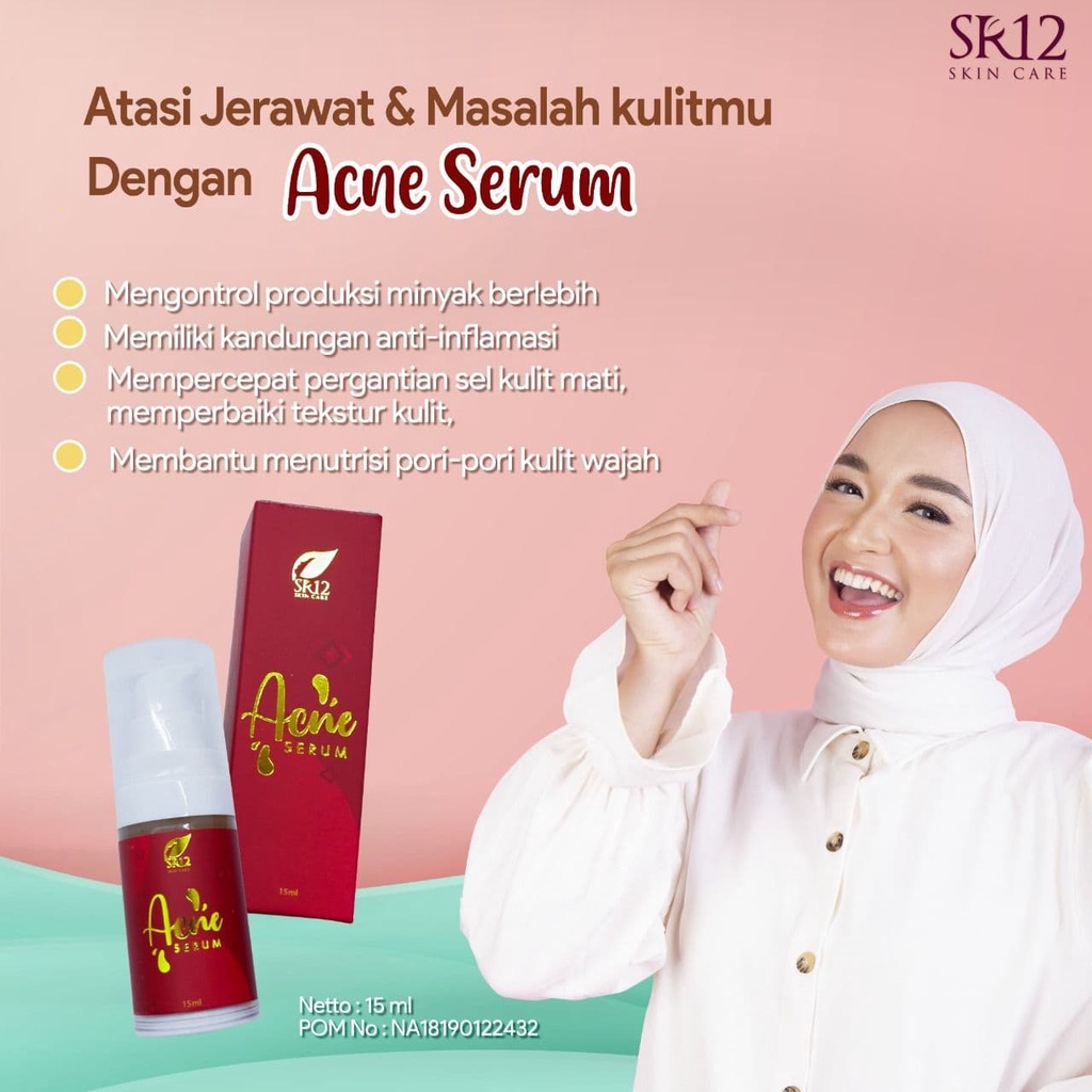 ACNE SERUM SR12 / SERUM WAJAH / SERUM JERAWAT / OBAT JERAWAT / SERUM WAJAH / SERUM HERBAL