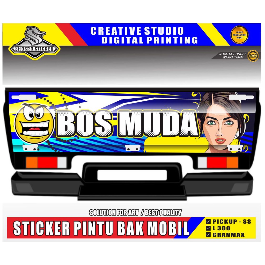 KS DECAL DECAL RACING BUAT BAK MOBIL PICK UP / DECAL STIKER PINTU BAK PICK UP L300, GRANMAX, UNIVERS