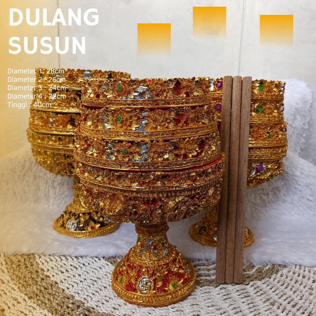 Dulang Susun Fiber Ukir Bali Wadah Sodan Khas Bali Termurah