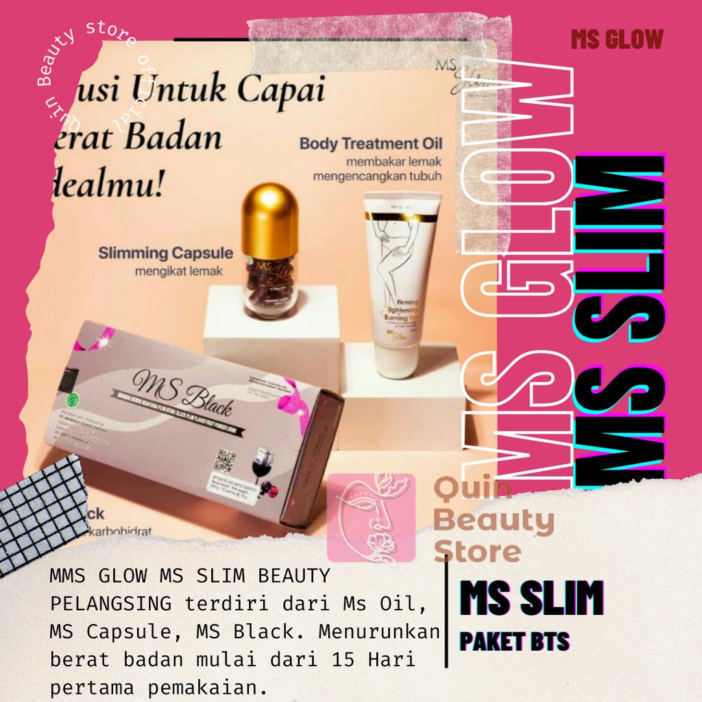 MS SLIM BEAUTY PELANGSING by MS GLOW | PAKET DIET PELAKOR MSSLIM | MS GLOW PAKET DIET | MSBLACK | MS