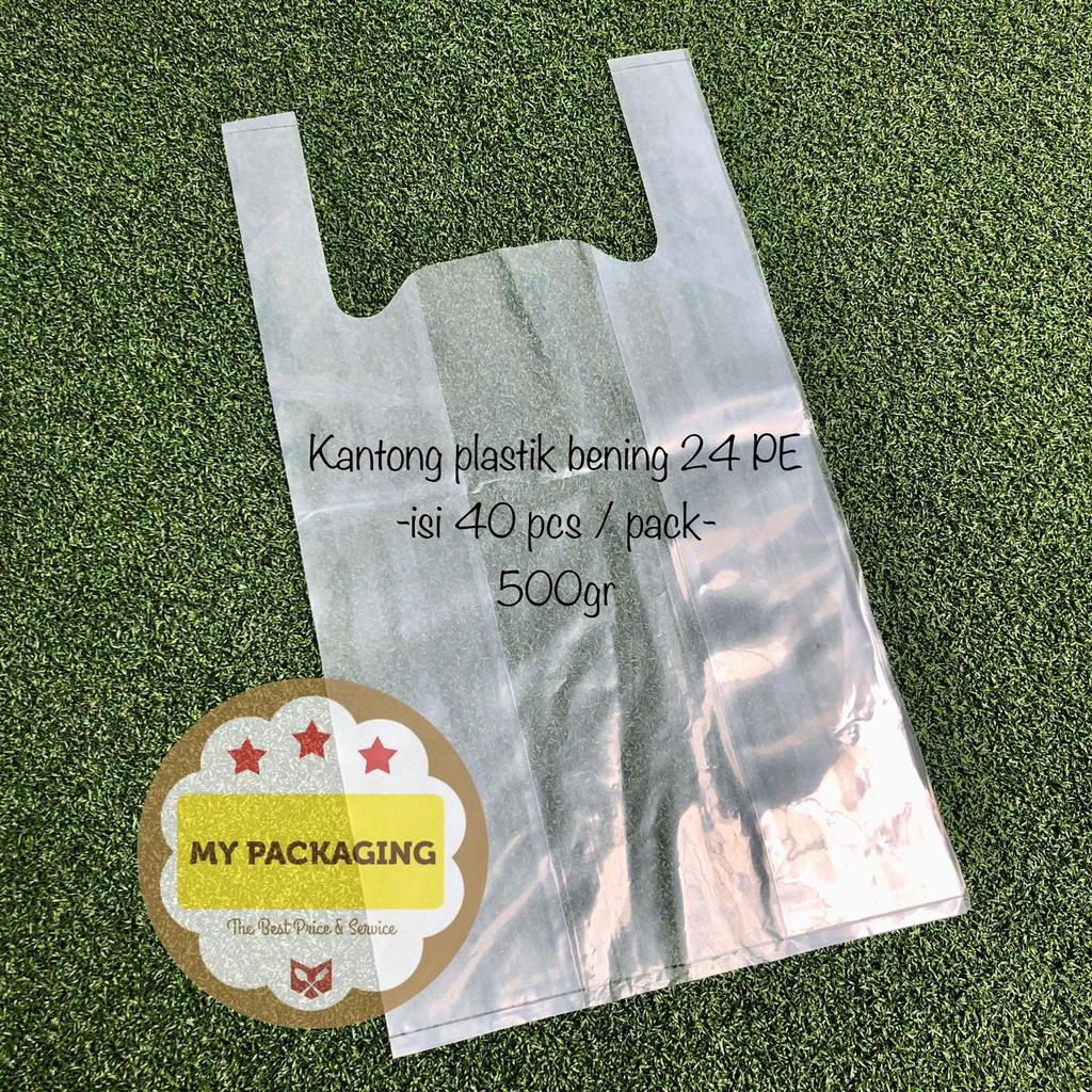Kantong plastik PE BENING 24 Kuat- 250gr/pack - Kresek Transparan Tebal