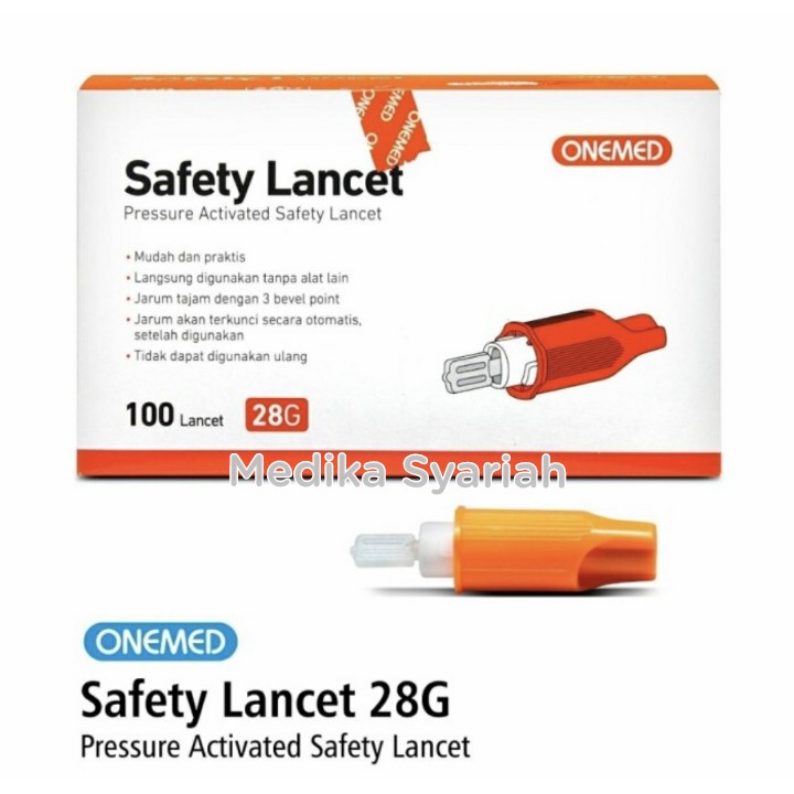 SAFETY LANCET 28G ONEMED ISI 100 (JARUM)