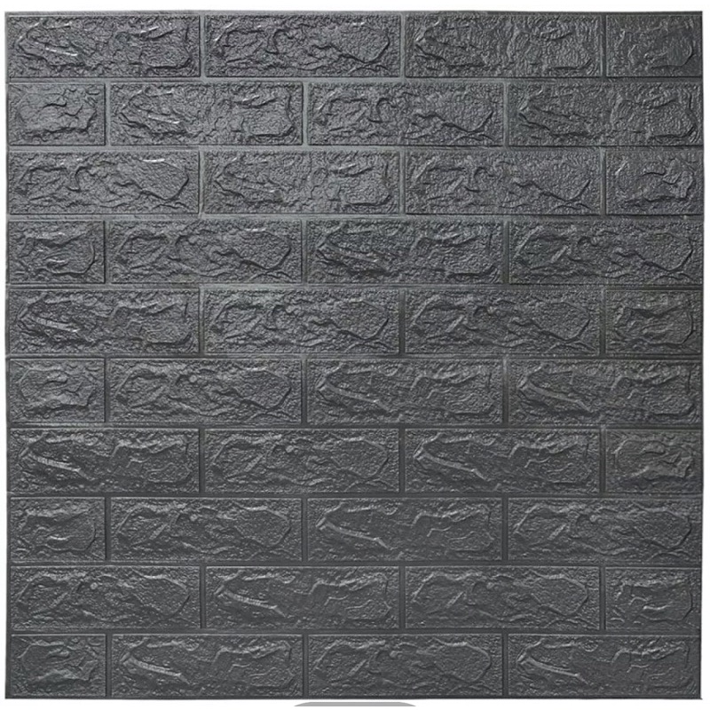 wallpaper 3D Foam / wallfoam dinding 3D Motif bata-hitam