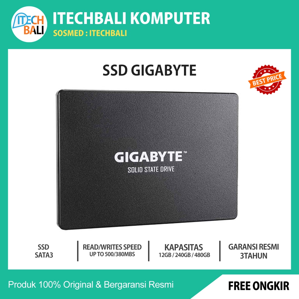 SSD GIGABYTE 120GB 2.5&quot; SATA III ORIGINAL | ITECHBALI