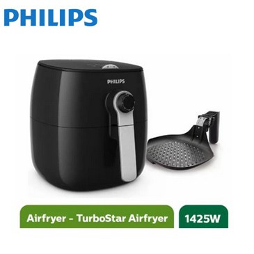 Philips HD9623 Viva Collection Air Fryer 0.8kg Hitam Perak