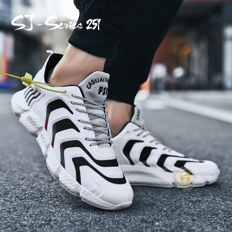 [JWALK] Sepatu Sneakers Pria Trendy Kualitas Import Super Premium FREE kaos kaki- 251