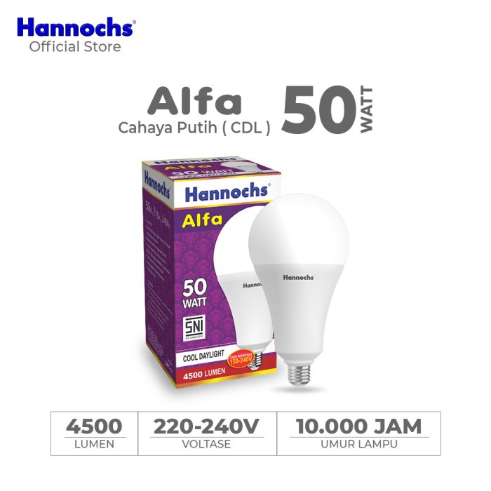 Hannochs - Lampu LED Alfa - 50 watt - cahaya Putih