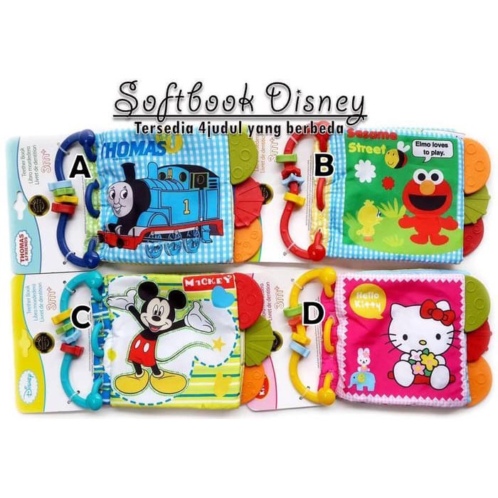 Diskon Soft book Mickey Thomas Elmo Hello kitty