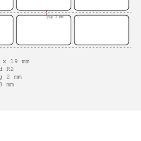

♀ LABEL BARE 33 X 19 (3 LINE) KERTAS STICKER LABEL SEMICOATED 33x19 ℮