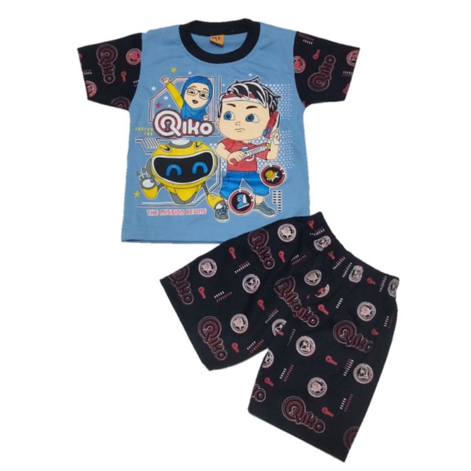 BAJU SETELAN RIKO THE SERIES ANAK LAKI-LAKI /BAJU SETELAN KARAKTER SUPERHEROBAJU SETELAN PENDEK ANAK