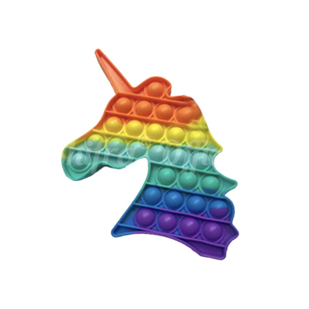 Shifra Mainan Pop It Unicorn Gantungan Kotak Fidget Sensory Toy-Pop It Rb Unicorn