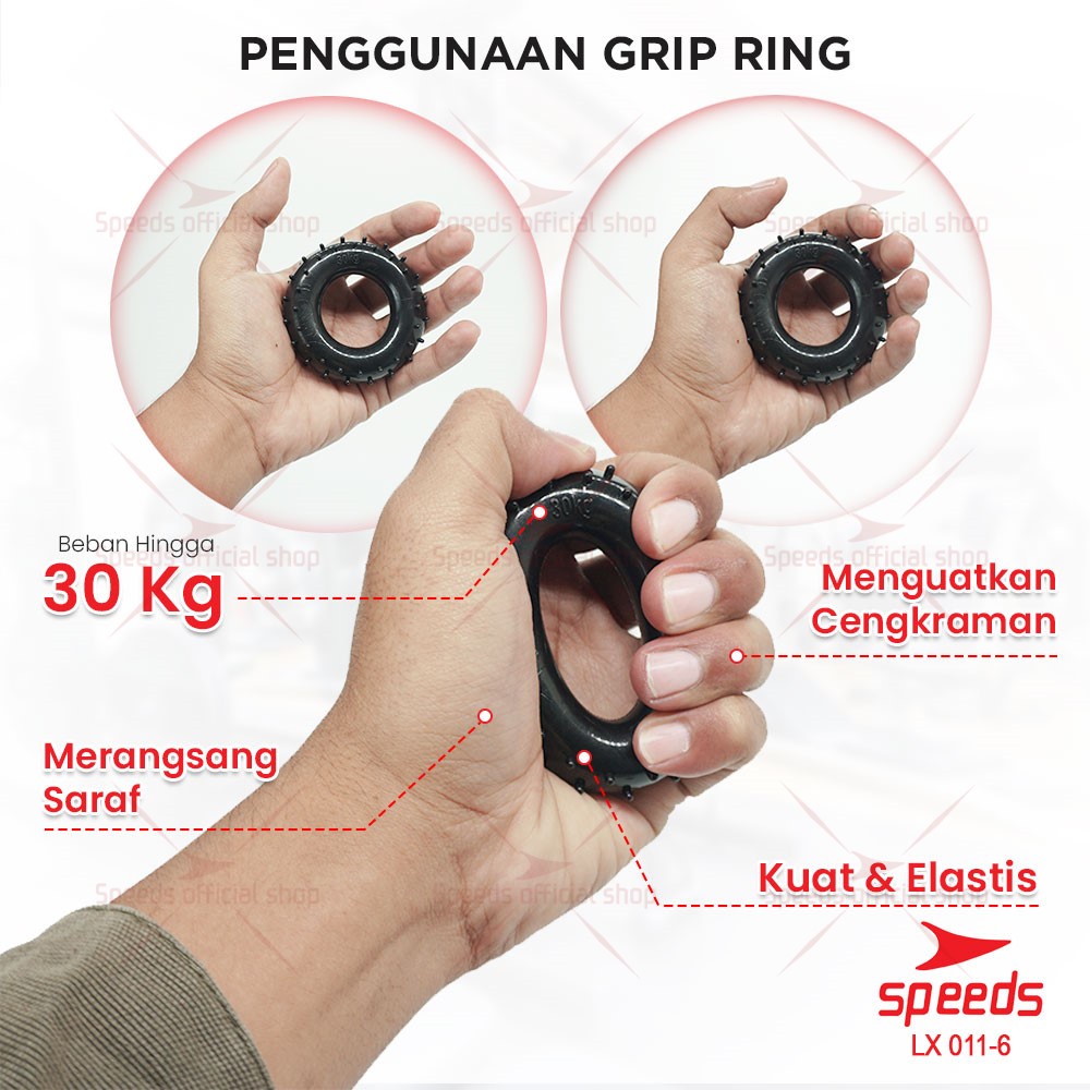 SPEEDS Handgrip Hand Grip 5-60Kg Alat Fitness Tangan Olahraga Gym Fitness 011-6