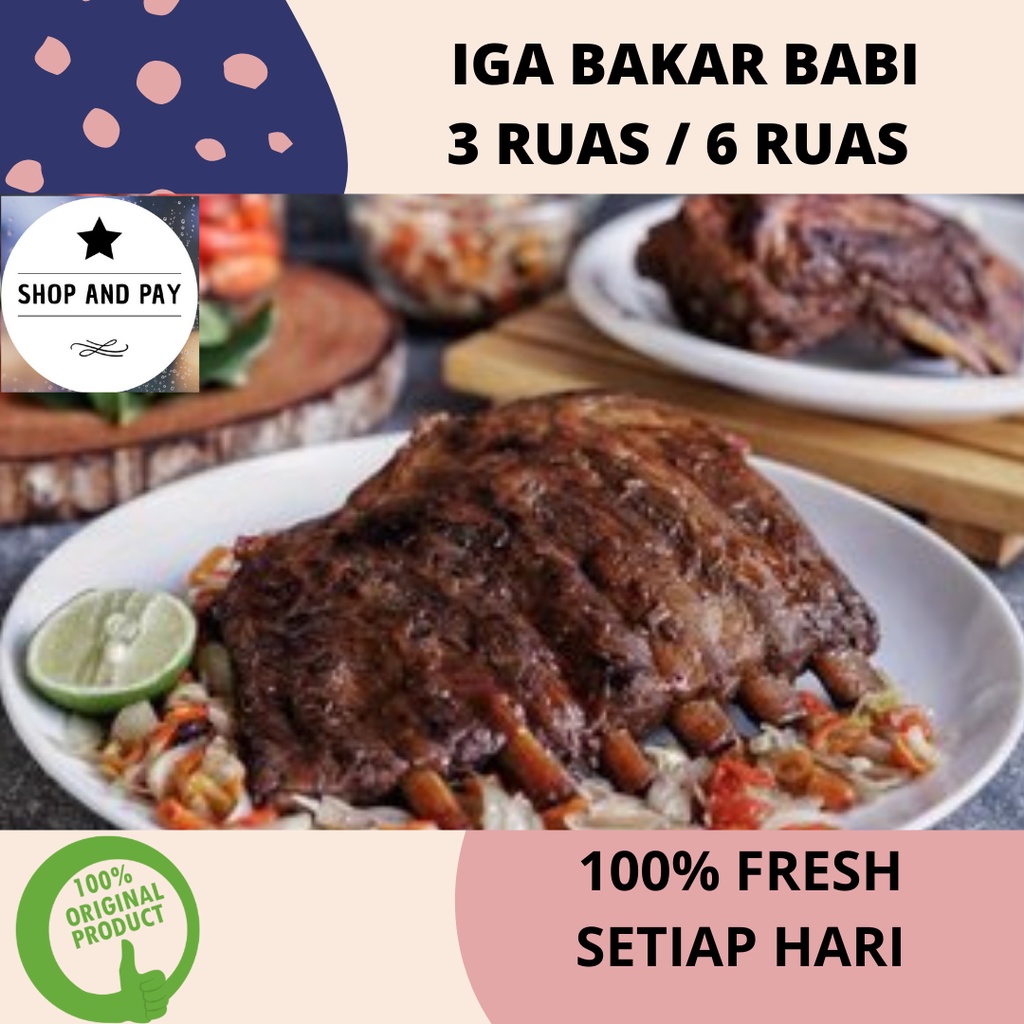 

IGA BAKAR BABI PORK RIBS 3 RUAS / 6 RUAS FRESH 100%