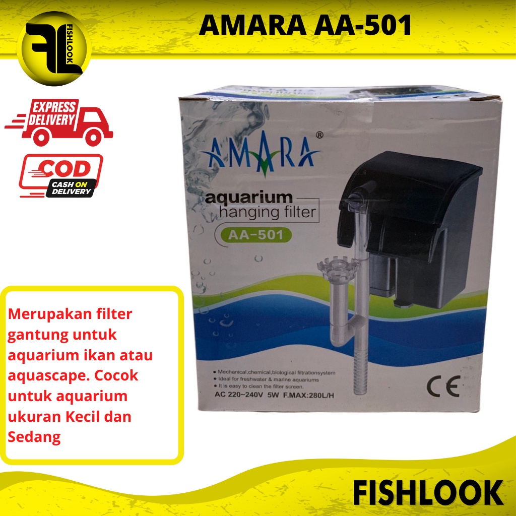 amara AA 501 hanging filter gantung hang on aquarium aquascape murah