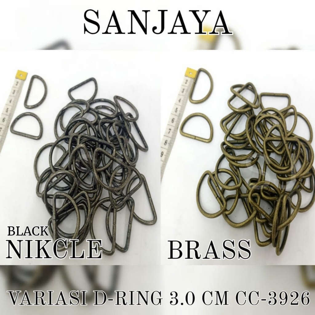 RING D 3 CM / RING TAS / LOGAM BESI RING / VARIASI D-RING 3.0CM CC-3926