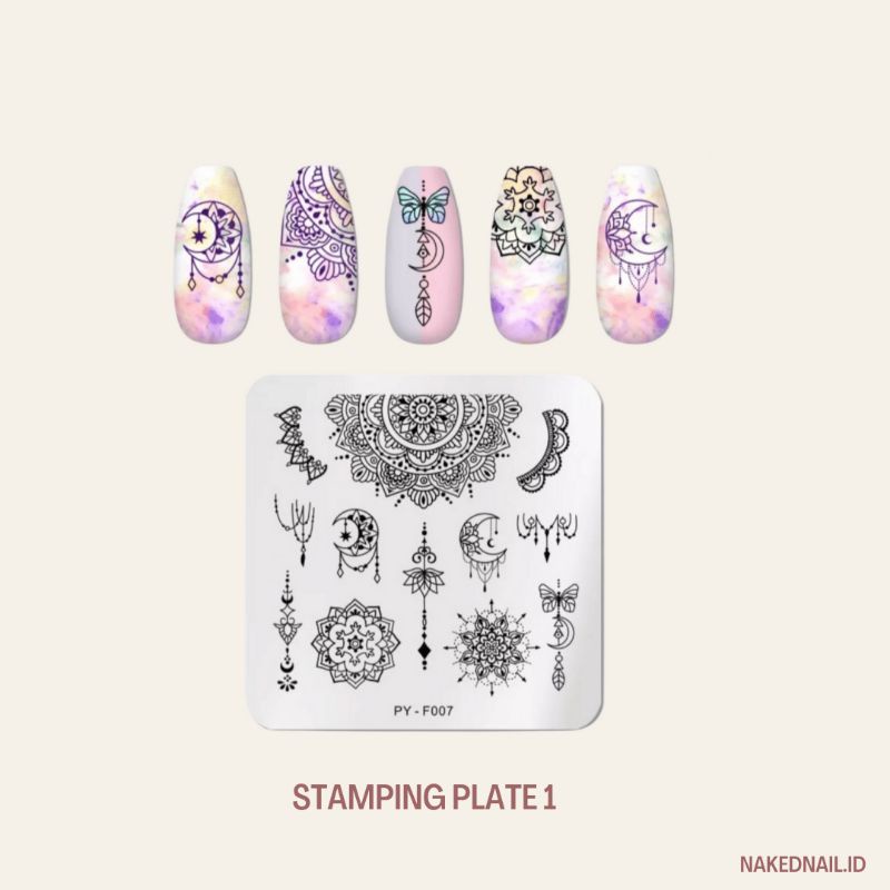 Nail stamp marble marmer plat stamping jelly / plat besi