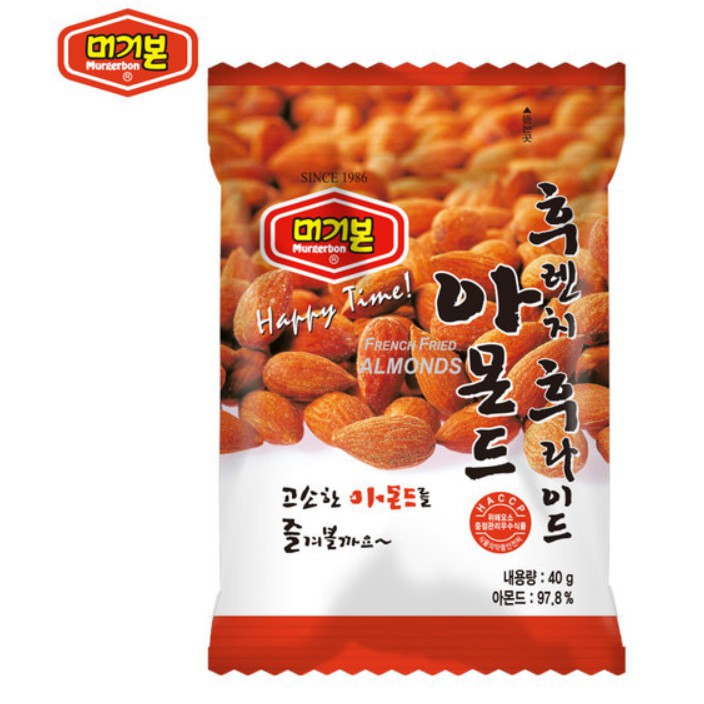 

Murgerbon French Fried Almonds - Kacang Almond 40g Made In Korea