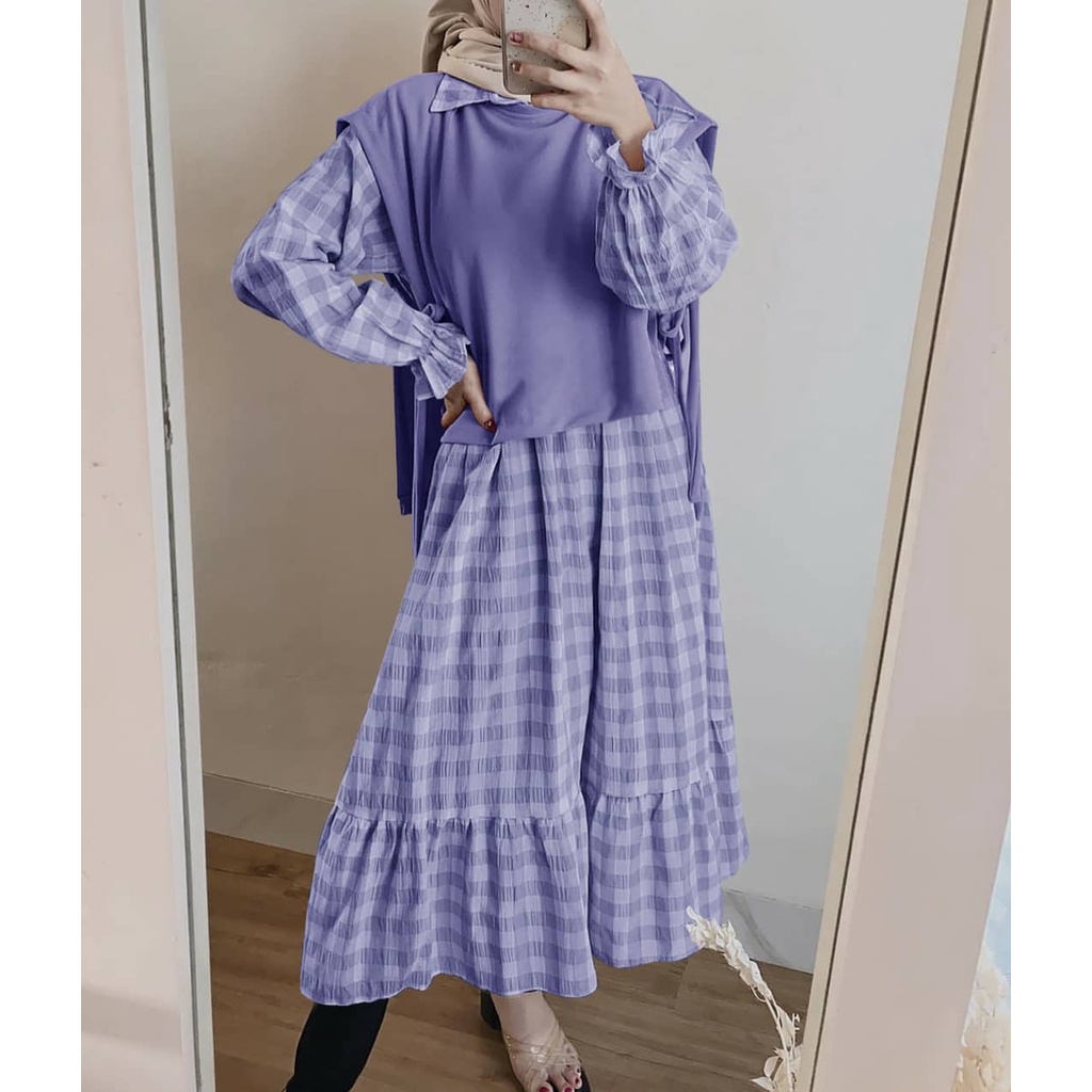 [RYZKIA_FASHION] AILEN LONG TUNIK PREMIUM - ATASAN WANITA JUMBO 2 IN 1 - BAJU REMAJA KEKINIAN - KORE