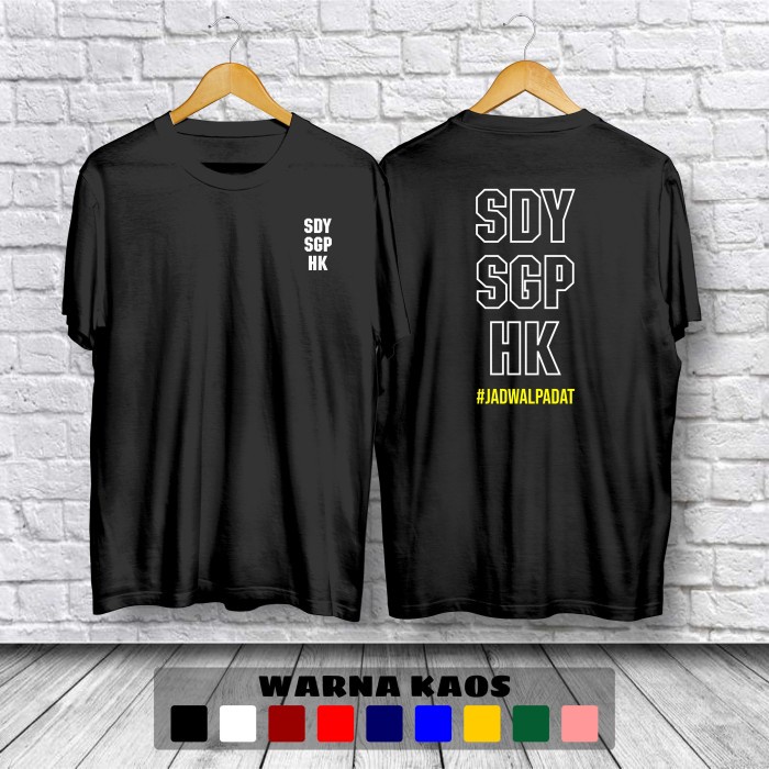 Kaos Jadwal Padat SDY SGP HK Baju Distro - Putih, S