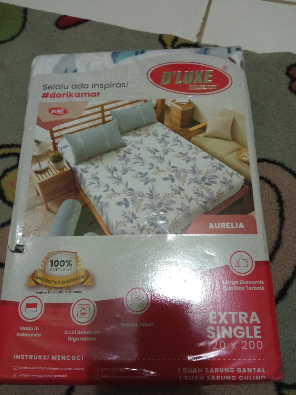 Terbaru Sprei Deluxe Kintakun Ukuran 120x200 / Sprei No.3 / Motif - Bunga Minimalis