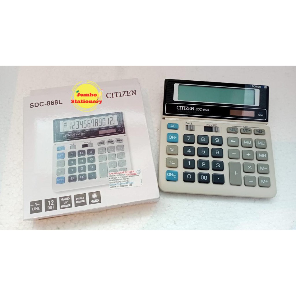 Citizen Kalkulator SDC- 868L 12 Digit