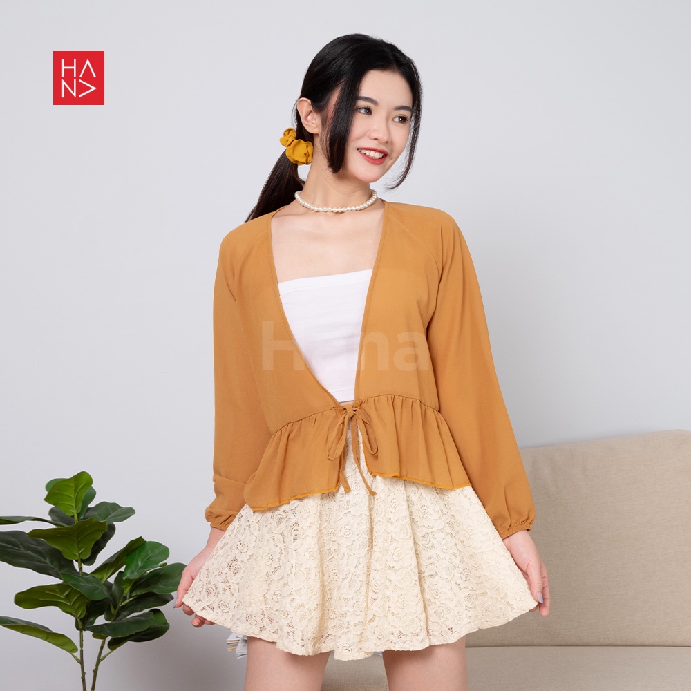 HanaFashion JKT - Rose Long Sleeve Cardigan Casual Outer Wanita - SB134