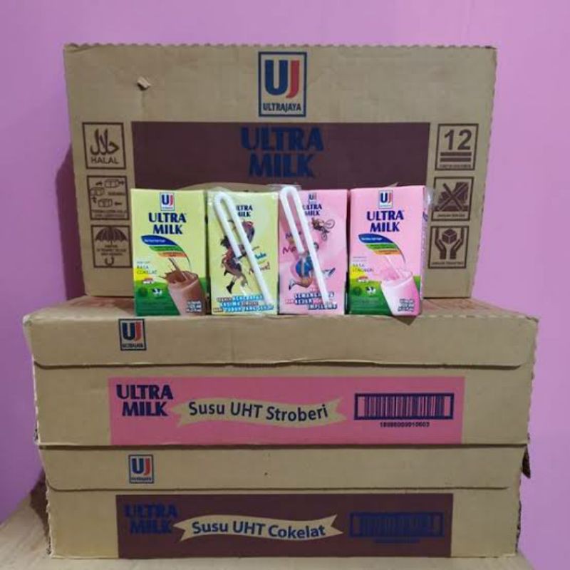 

Susu Ultra Milk Stroberri 125Ml 40Pcs/Karton