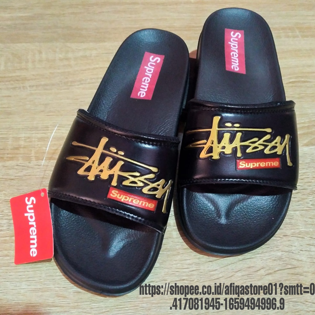 Sandal Hitam Terbaru Sandal Pria Wanita Distro Size 39-43