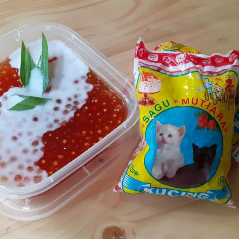 

Sagu mutiara / bubur mutiara cap kucing 100gr