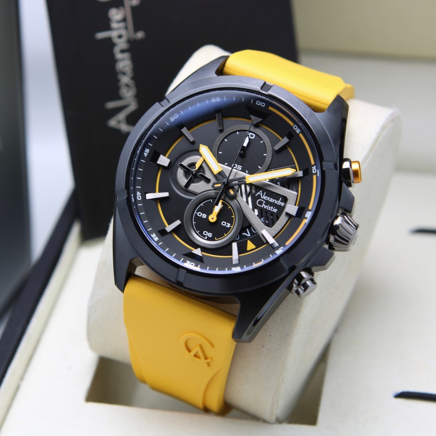 JAM TANGAN PRIA ALEXANDRE CHRISTIE AC 6592 RUBBER ORIGINAL GARANSI RESMI 1 TAHUN