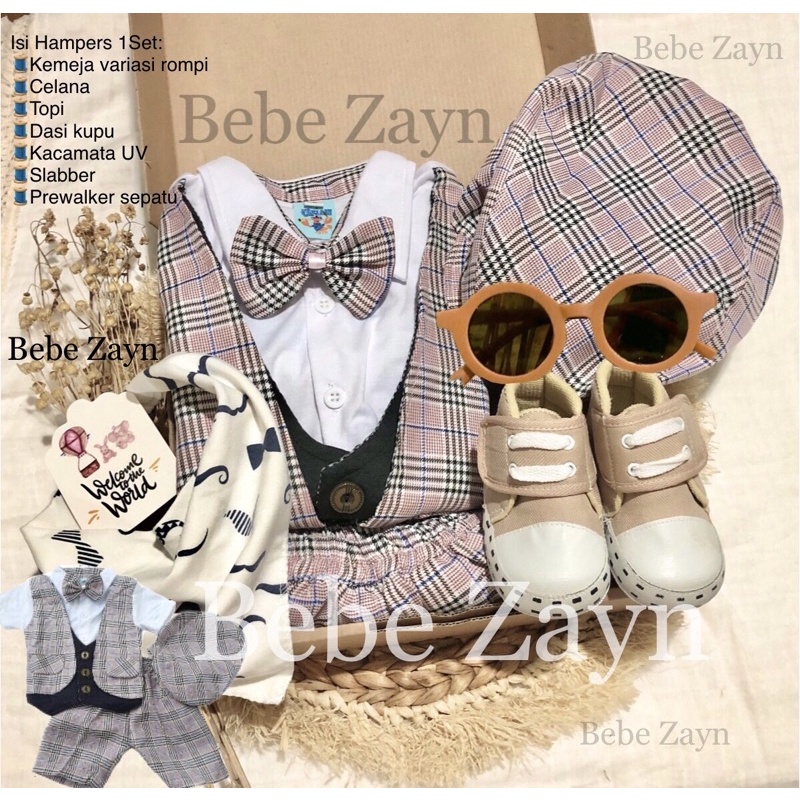 {BEBE ZAYN} Hampers baby/ hampers bayi/ baby gift/ kado bayi/ baby newborn/ Baby Boy/ Baby Boy Set-Tuxedo Classic Wine