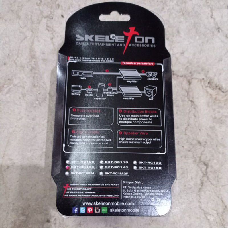Skeleton RCA Cable SKT-RC130 - 3 Mtr