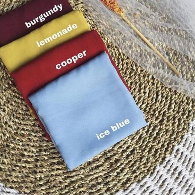 ✭ Hijab Segiempat Polos Murah Hijab premium murah/Burgundy/de/cooper/ice blue ➼