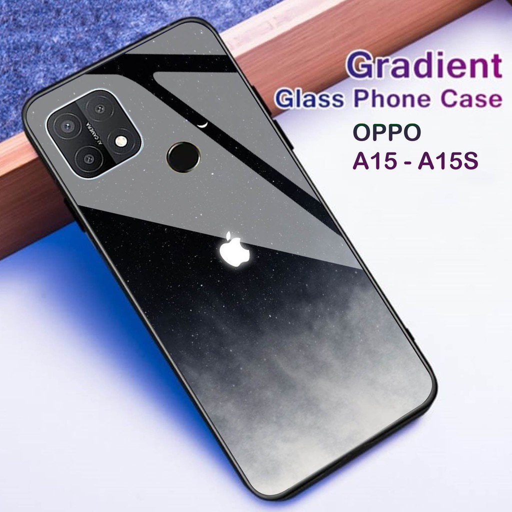 [H01] Case Kaca Oppo A15 A15S ,SOTFCASE GLASS OPPO A15 A15S, CASE HP OPPO A15 A15S , CASE KEREN OPPO