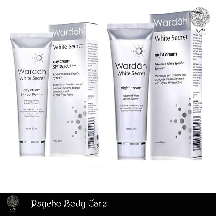 WARDAH Crystal SECRET WHITE SECRET Day Night Cream 9 ML 17ml Tube Original Bisa COD