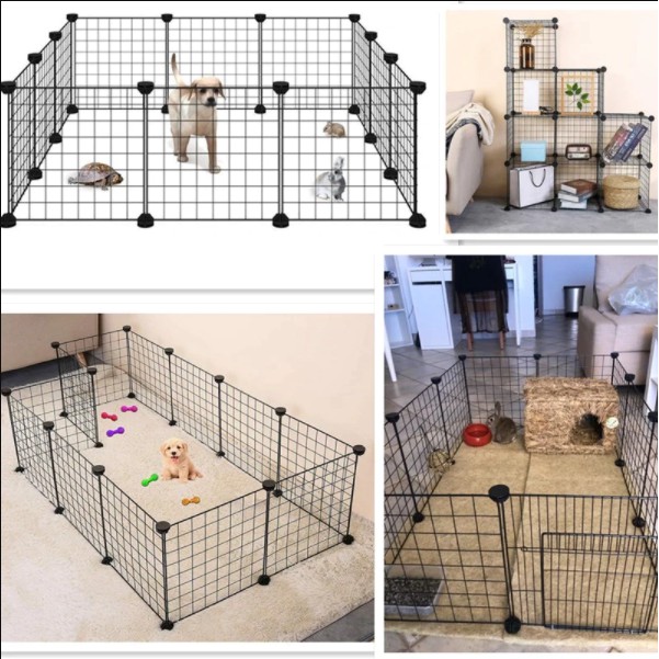 Kandang Hewan Peliharaan  / Kandang Anjing / Kandang Kucing / Kandang Hamster Burung Pagar Besi DIY-7