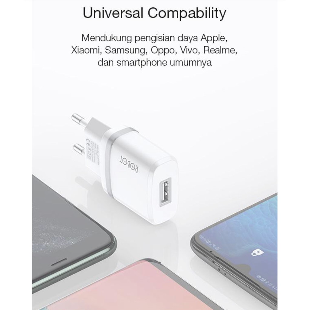 Charger Original ROBOT RT-K4 RT-K7 Support Oppo Vivo Xiaomi Realme Infinix IOS Samsung