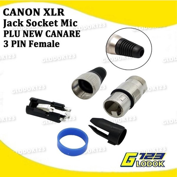 Soket Canon Canare XLR Plug Female Microphone Connector Konektor Mic