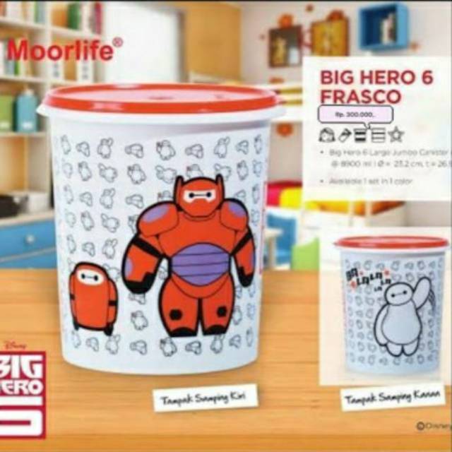 PROMO last stock Moorlife Big Hero 6 Toples @8900Ml/tempat snack/toples kerupuk