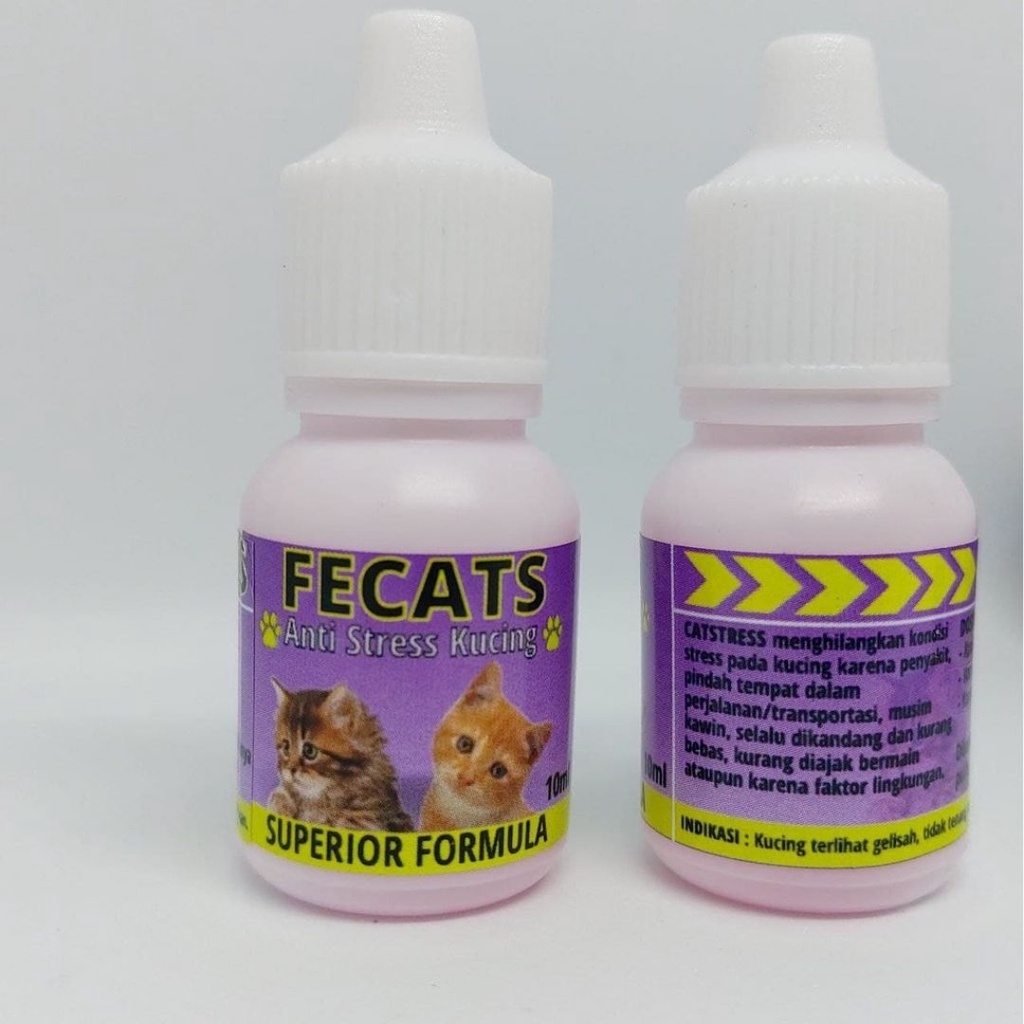 Obat Anti Stres Kucing Fecats 10ml Penghilang Stress Kucing Galak Murung FEZONE