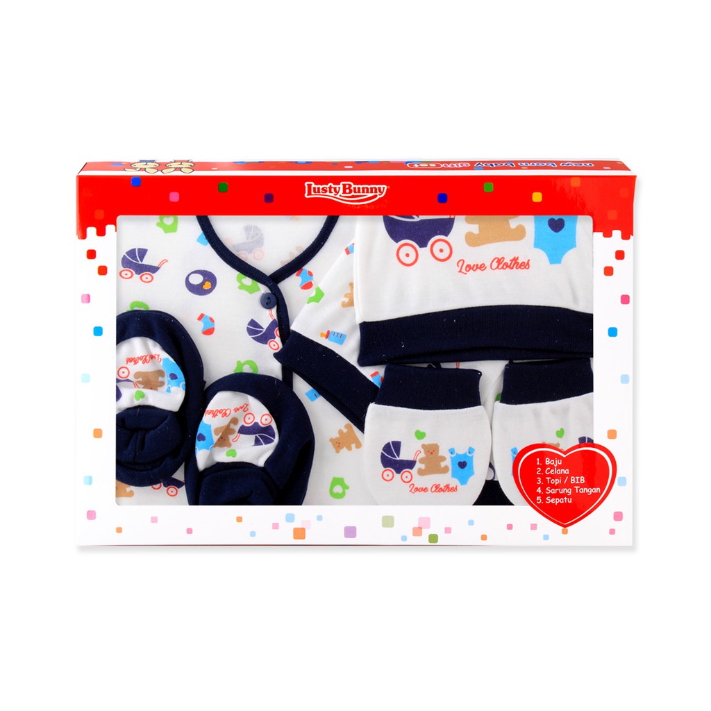 LustyBunny Baju Bayi Set 5 in 1-3