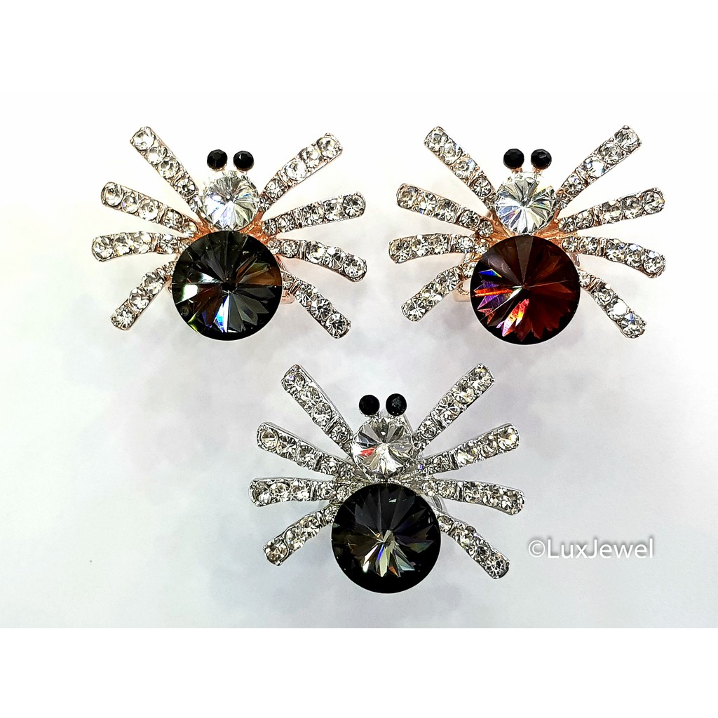Ring Cincin Jilbab Hijab Swarovski Spider