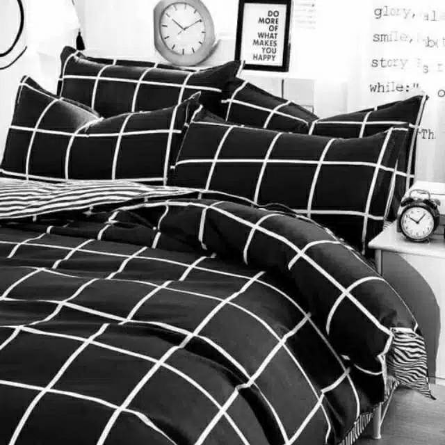 SET SPREI KOTAK HITAM PREMIUM | Shopee Indonesia