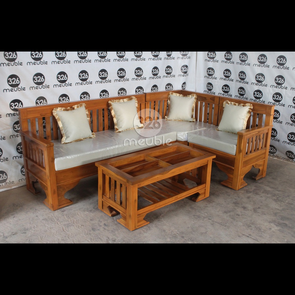 Kursi Tamu Minimalis Jati Mebel Jepara - Kursi Tamu Sudut Jati